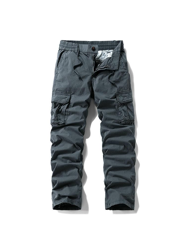 Pantaloni cargo casual larghi multi-tasche vintage americano autunno primavera uomo