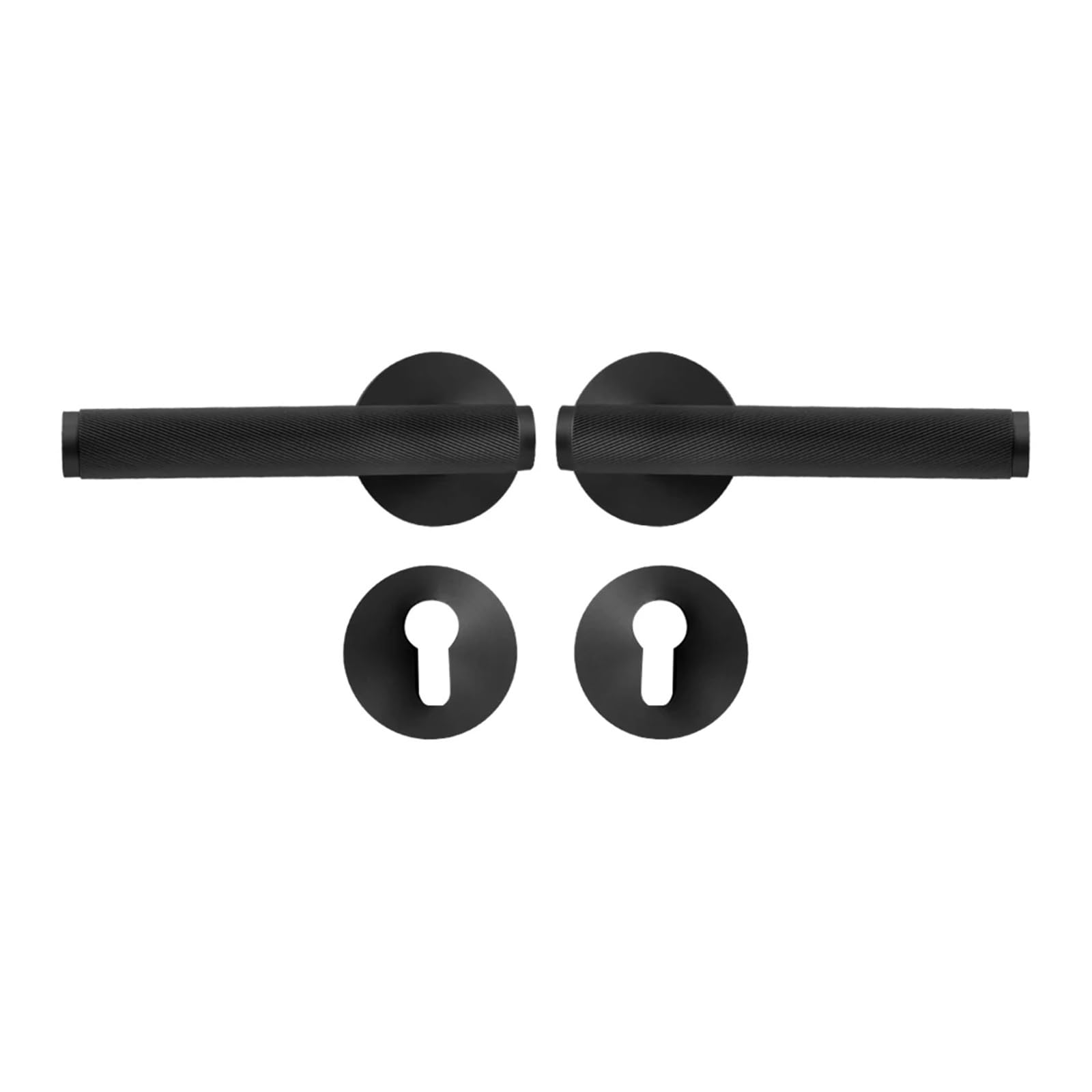 Fbxrxzfpj Black-Dummy Indoor Handle Lock Bedroom Door Silent Split Anti-Insertion(Black-Dummy)