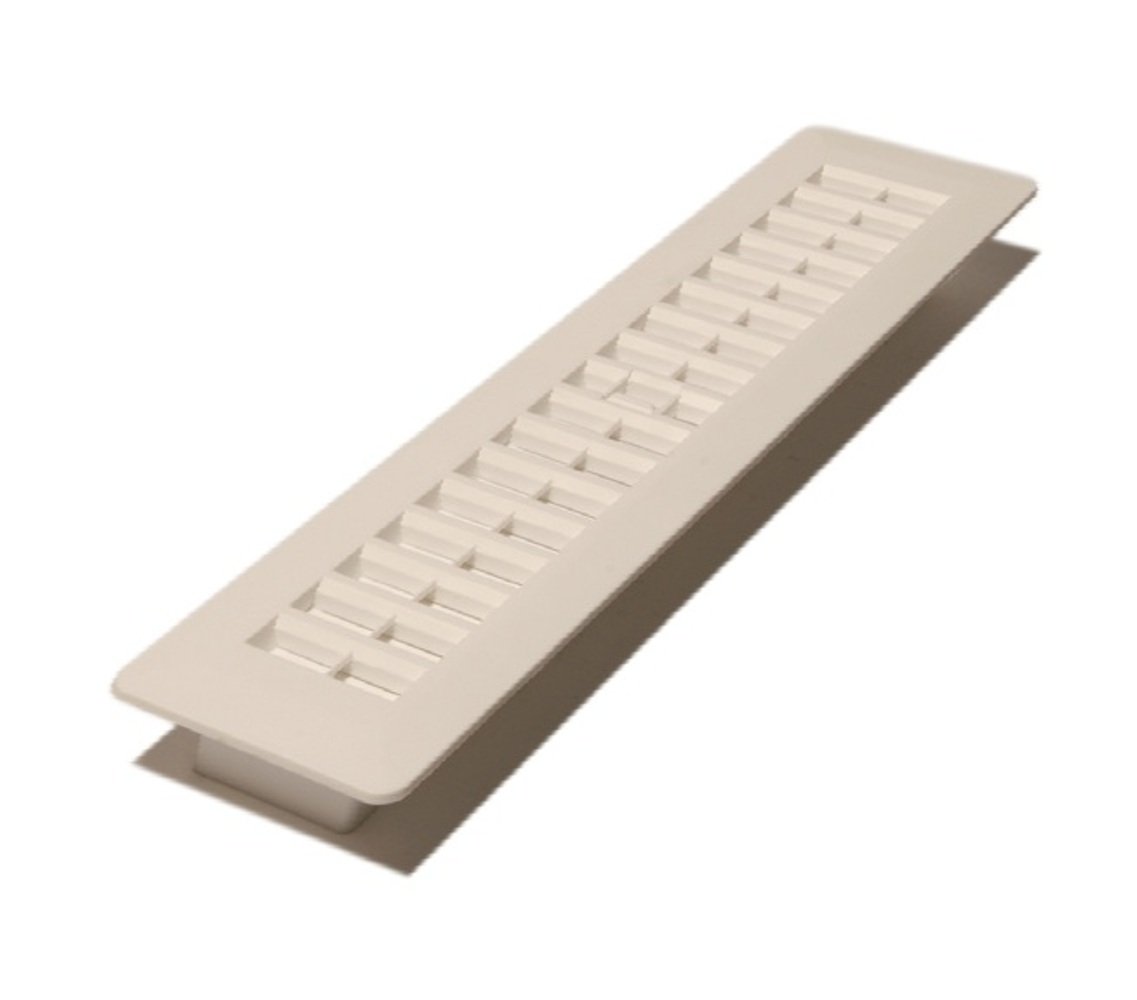 Decor Grates PL214-WH 2-1/4-Inch by 14-Inch Plastic Floor Register, White, White Finish
