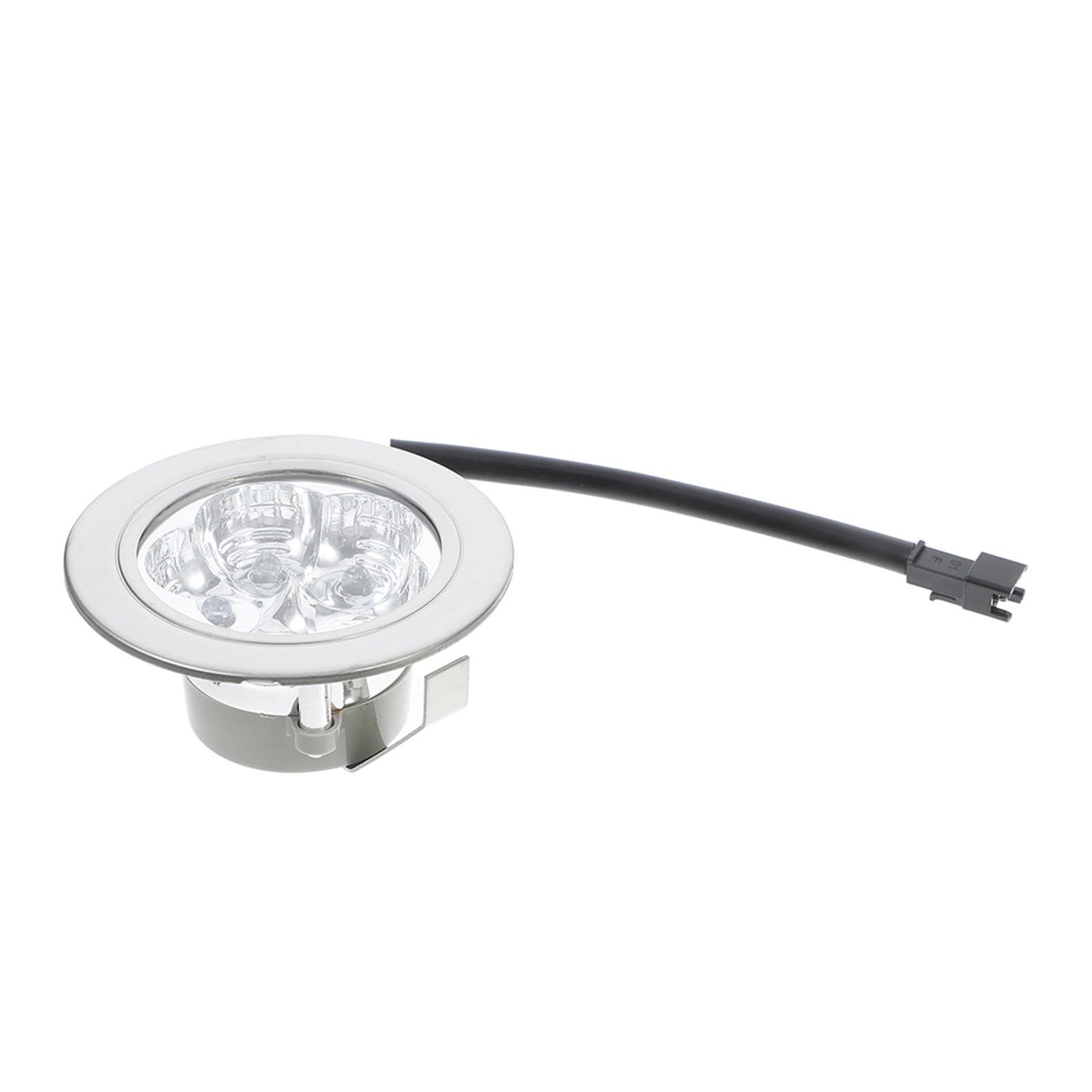 COHEALI 12V DC Cooker Hood Light - Round Extractor Fan Replacement Bulb - Energy-Efficient LED for Kitchen Hob & Range Hoods - Cool White, Silver