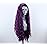 WXHWCX Synthetic Lace Front Wigs Purple Free Part Loose Wave Heat Resistant Natural Hairline Fiber Hair Glueless Lace Wigs for Women Cosplay Daily Party Wig 24inch