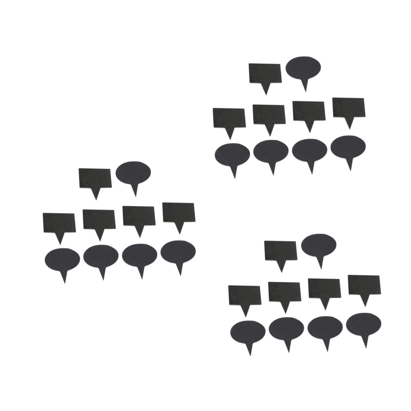 Kisangel 3 Sätze Gartenetikett Pflanzetiketten Pflanzenetiketten Dekorationen Blumendekor Schiefertafel Hochzeitsdeko Blumenetiketten Für Den Garten Gartenmarkierung Black 10 Stück * 3