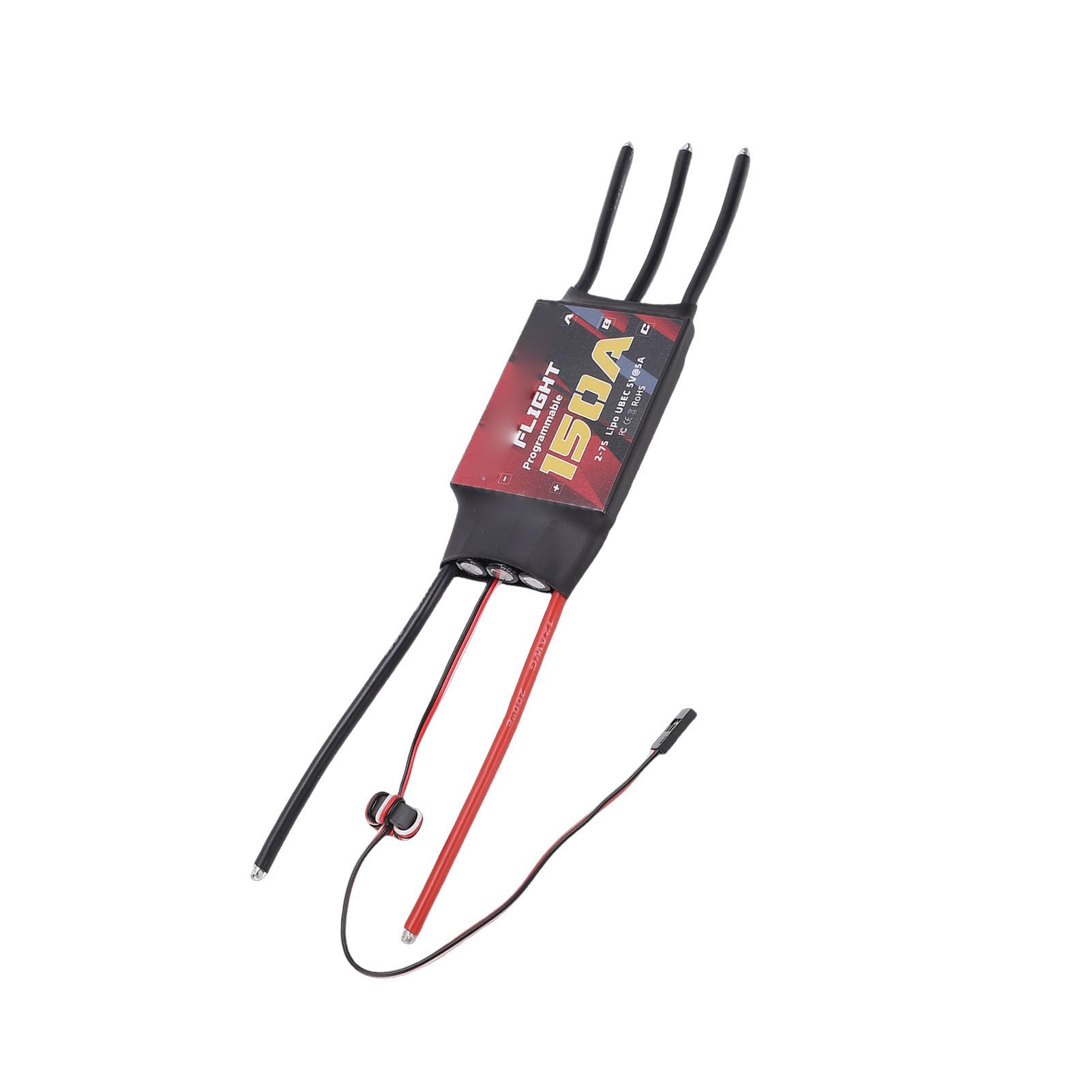 POENVFPO Drone ESC 150 A, Bezszczotkowy Elektryczny Regulator Prędkości do Wielowirnikowego Quadcoptera ze Stałym Skrzydłem, z Zabezpieczeniem Przed Przegrzaniem w Przypadku Przetężenia