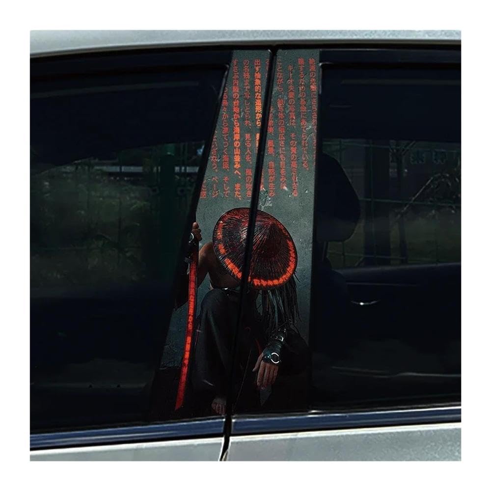 Autocollants samurai imperméables pour pilier B voiture modification durable