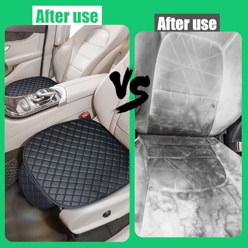 Plstod Sitzkissen Auto, 2 Stück Sitzauflage Auto Vordersitze, Stilvolle Car Seat Cover Vordersitze, wasserdichte, Anti Rutsch Autokissen, Atmungsaktiv, Universal