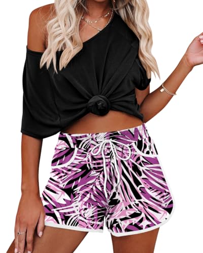 Image of For G and PL Women Summer Floral Beach Boardshorts with Pockets Swim Trunks