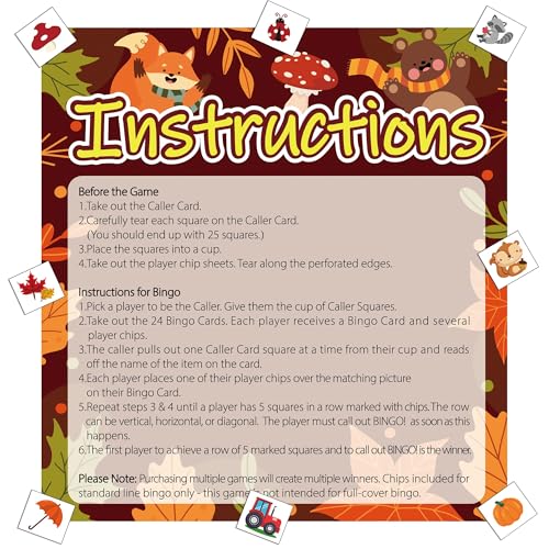 41Pcs Fall Bingo Games for Kids - image 7