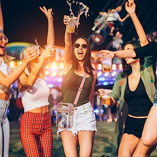 Image of PACKISM Clear Bag for Stadium Events - Clear Purses for Women Transparent Crossbody Messenger Bag for Concerts Game Day