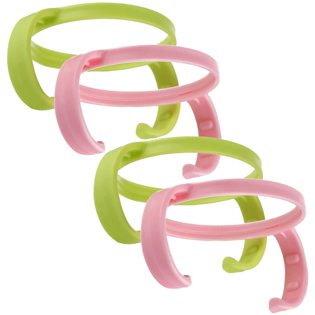 ROMIRUSHandles Grips for Comotomo Feeding Bottles (Set of 4, 2 Pink + 2 Green)