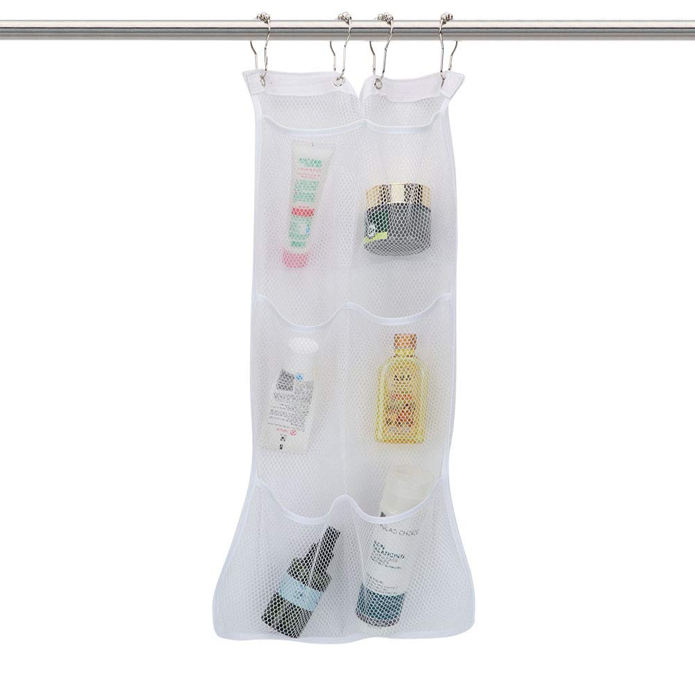 Jauarta Hanging Mesh Bath Shower Organizer Large Shower Caddy Bathroom Accessories White