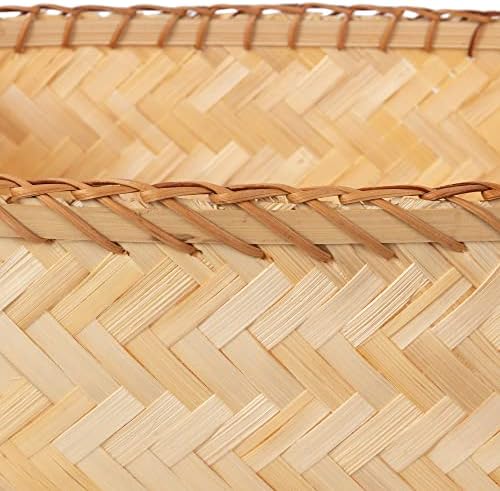 Compactor- braided storage baskets, bamboo, Brown, Large, 30 x 23 x 15 cm, 1 piece