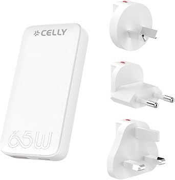 Celly Univrsl 65W EU/UK/AUS/US Wall Charger