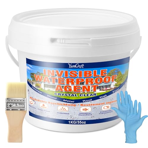 1000g Liquid Waterproof Sealant Clear, Anti-Leaking Sealant Agent, Transparent Waterproof Polyurethane Coating Repair Leak Agent for Roofs, Bathroom, Walls, Kitchen, Garden, Indoor & Outdoor Sealer