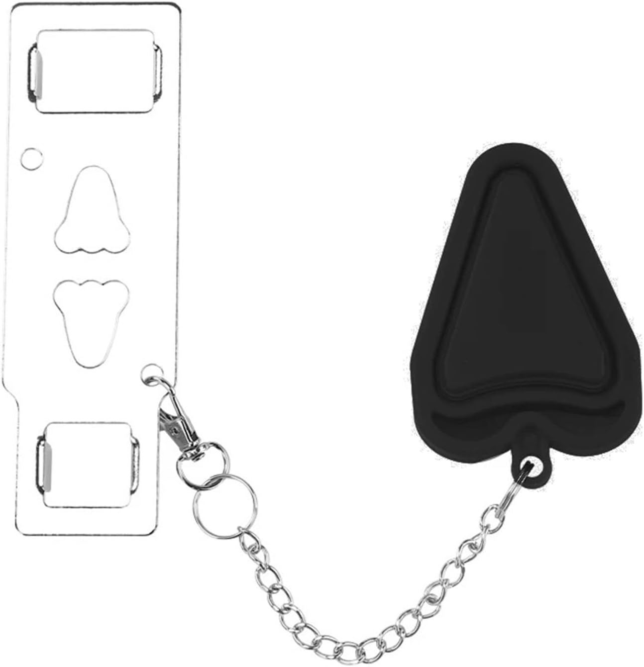 Security Portable Door Lock Latch No Drill Manual Hotel Room Devices for Add Security Holes Removable for Travel 1Pcs(Red)
