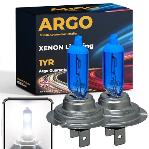 Argo H7 Headlight Bulb 100w Xenon White 6500k 12v H7 477 Car Headlight Bulb High Low Dipped Main Beam Headlamp Ultra Bright Fog Car Light Bulbs 499 PX26D Headlight Bulbs