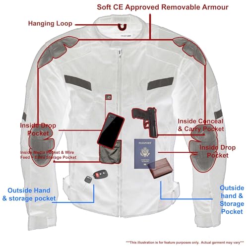 Image of Milwaukee Leather Men's CE Armored All-Season Motorcycle Jacket - Impact Protection Textile Racer Design - Small