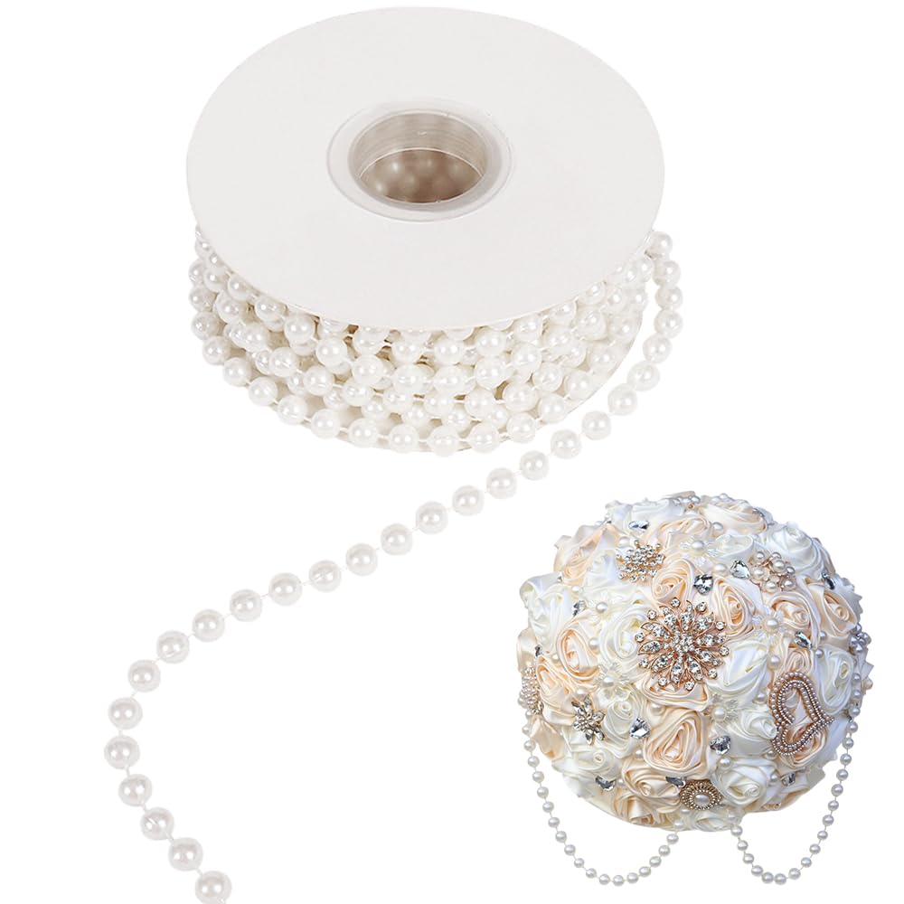 20 Articolo Bianco Cordoncino Perle Bianche Ghirlanda Perle Decorative Decorazioni Fai Da Te