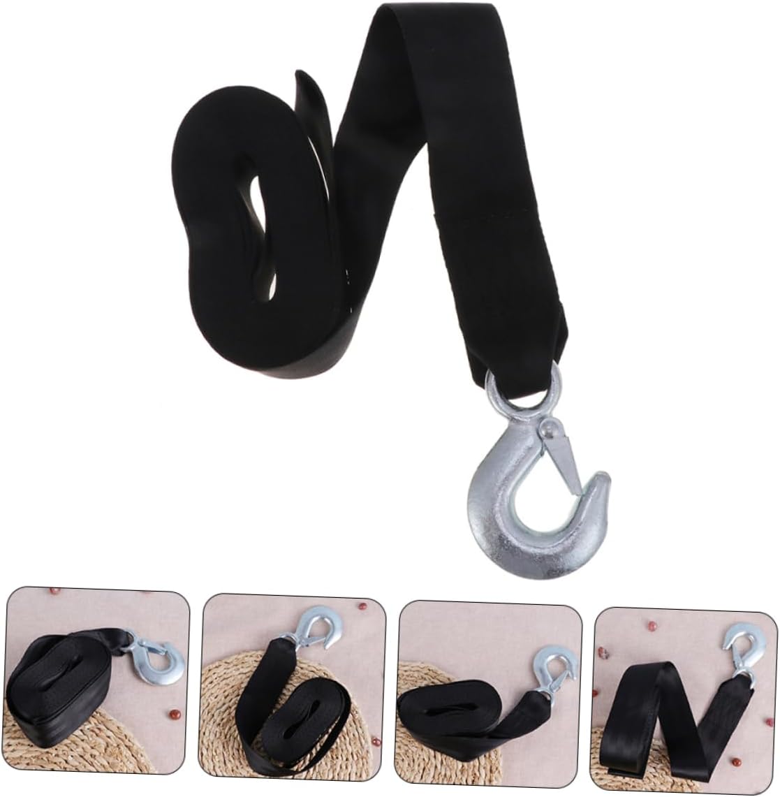 Winch Strap for Use Capacity Wide Trailer Rope with Buckle for Hand and Electric Essential for Emergency Towing and Vehicle Transport