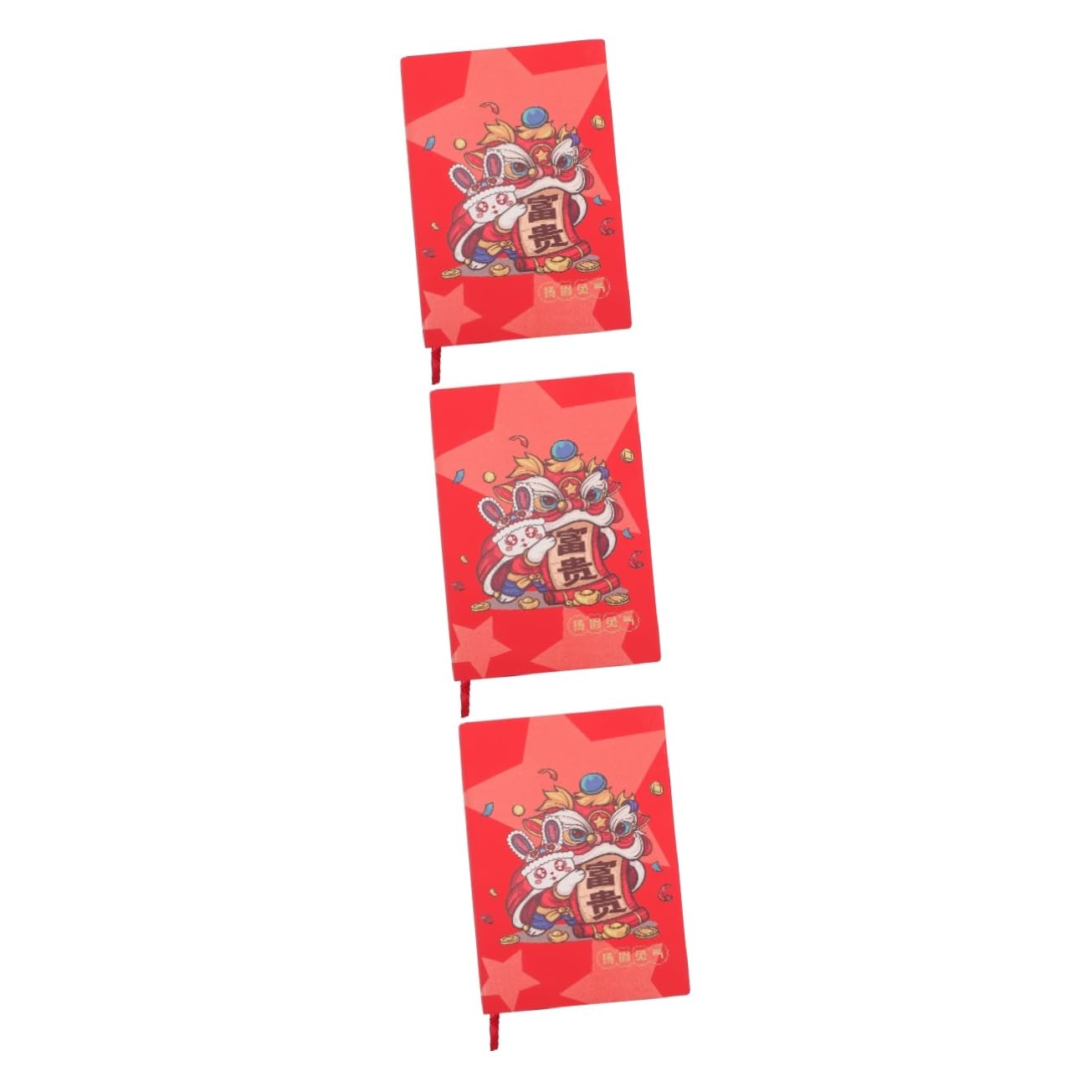 Lurrose 3Pcs Anno Del Coniglio Notebook Bunny Notepad Notebook Per Il Lavoro Novità Coniglio Decorazione Cinese io Stampa Notepad Journal In Finta Pelle