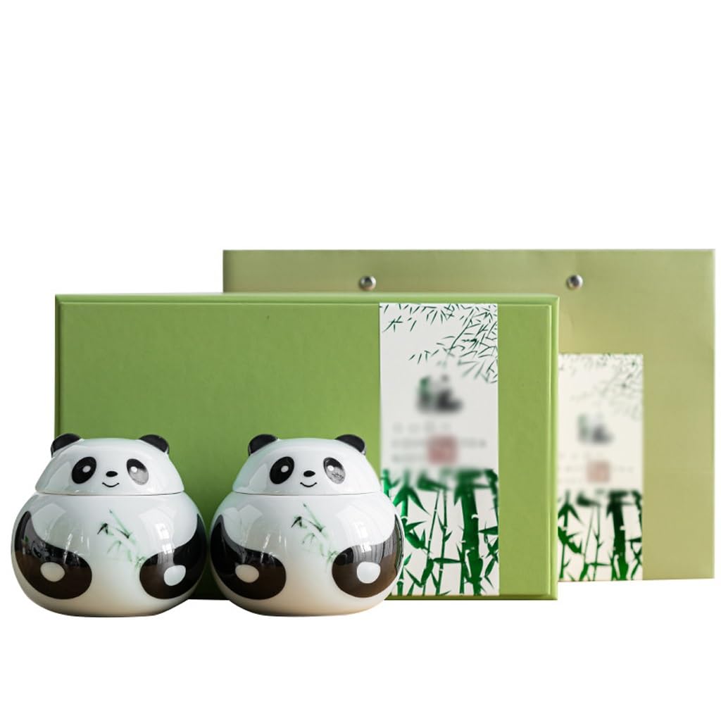 CMBSSTFC Słoik na cukier Kreatywna puszka na herbatę Panda, magazyn podróżny, pojemnik na herbatę do przechowywania