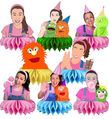 8Pcs Rachel Honeycomb Table Centerpiece, Rachel Themed Party Supplies, Rachel Birthday Party Desktop Decorations for Kids