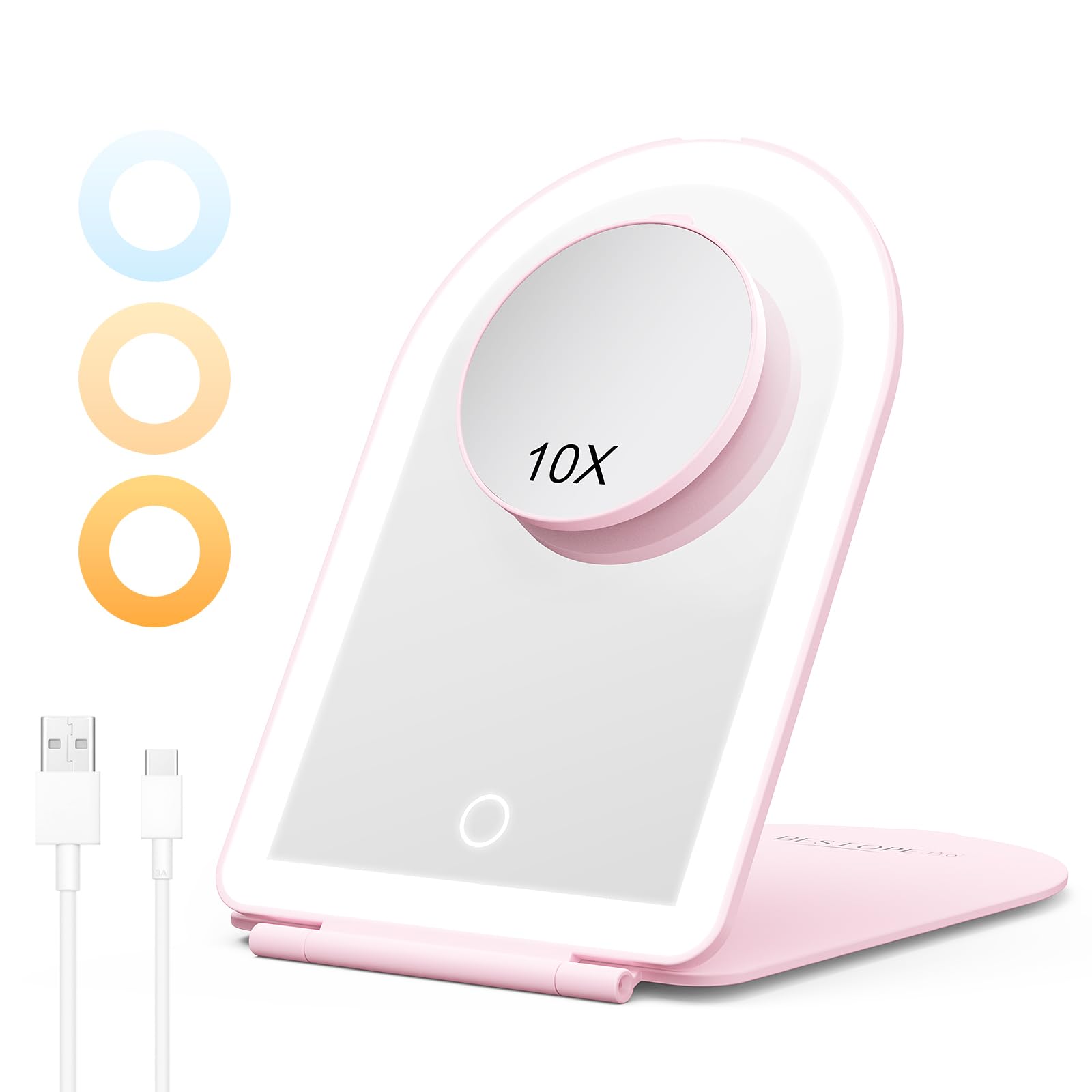BESTOPE PRO Specchio Trucco con Luci LED Ricaricabile — immagine 11 di 14