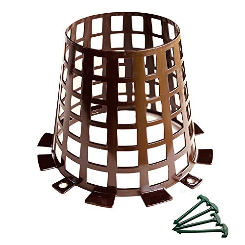 Smart Spring Plant and Tree Guard and Protector for Trees, Plants, saplings, Landscape Lights, lamp Posts; Expandable for Larger Trees; Protection from Trimmers, Weed whackers (Brown 6-Pack)