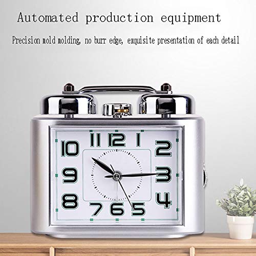 FURUIWUFENG Relógios de prateleira de mesa despertador silencioso alimentado por bateria ultra-silen