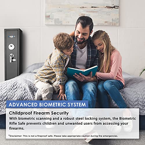 Barska Quick And Easy Access Biometric Rifles, Firearms And Long Guns Safe For Home, Removable Shelf, Optional Silent Mode, 1.83 Cubic Ft #TOP3