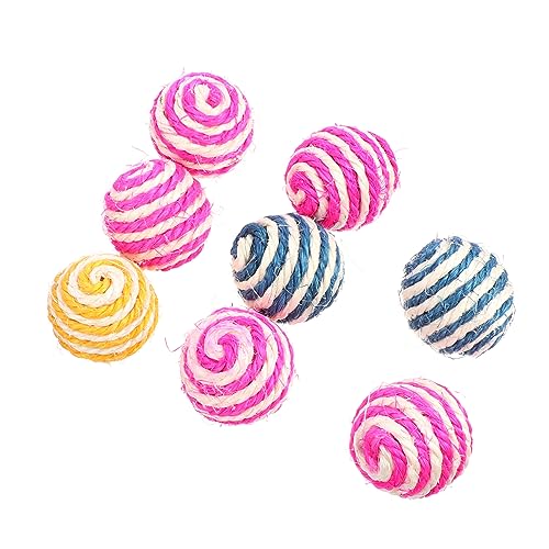 Abaodam Cat Toy Supplies Sound Teething Toy Ball for Pet Entertainment Fun Random Color