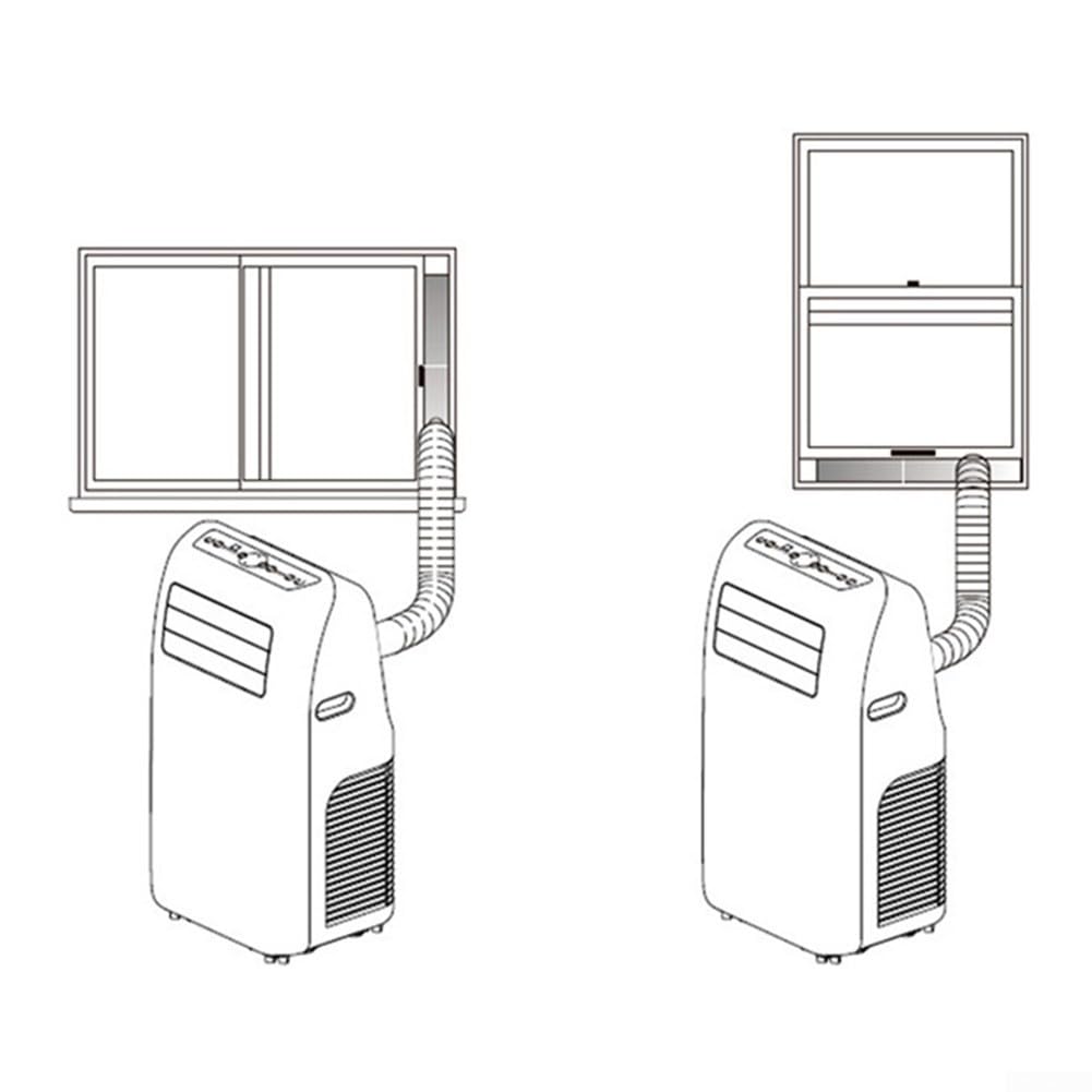 Kit di deflettori di ventilazione per condizionatore d'aria regolabile, guarnizione scorrevole portatile per finestre a battente (4 pezzi) - migliora l'efficienza e riduce i costi energetici
