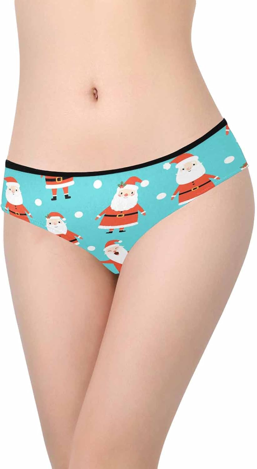 InterestPrint Panties Stretch Briefs Women's Lingerie Brief Panties Christmas Colorful Pattern : Clothing, Shoes & Jewelry