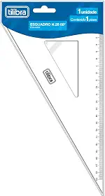 Tilibra - Esquadro Escolar Escaleno N.26 60° Académie, Transparente