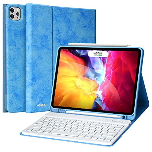 iPad Pro 11 Case Keyboard,iPad Pro Keyboard 11 inch 2021/2020, Detachable Wireless BT Keyboard- Apple Tablet iPad Pro 11 2020 Keyboard Case for 2021 3rd Generation 11 Pro(Sky Blue)
