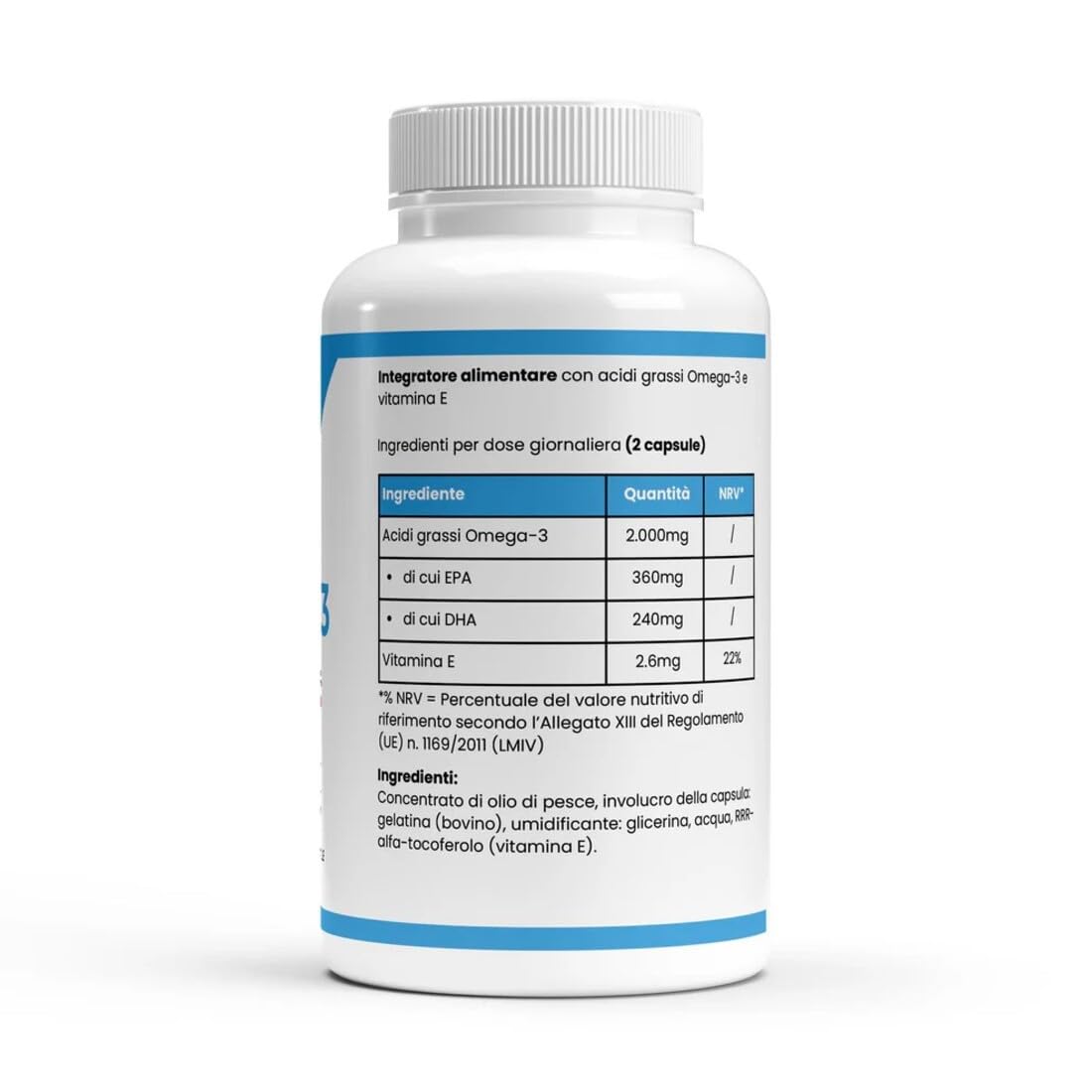 Omega 3 Puro Concentrato - EPA DHA Alta Potenza per Cuore Cervello Articolazioni -140 Softgels