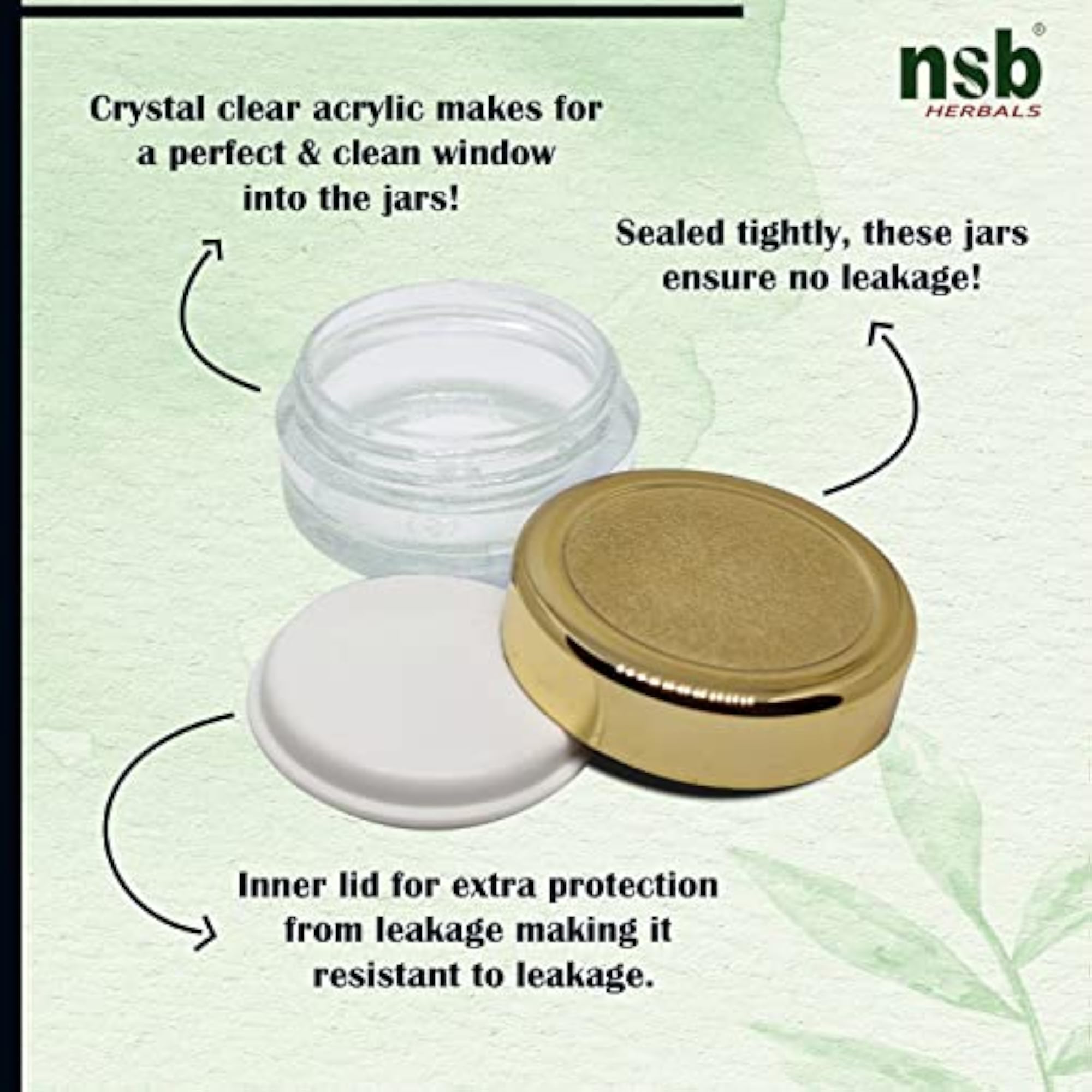 8 gm Acrylic San Jar Transparent Cosmetic Container