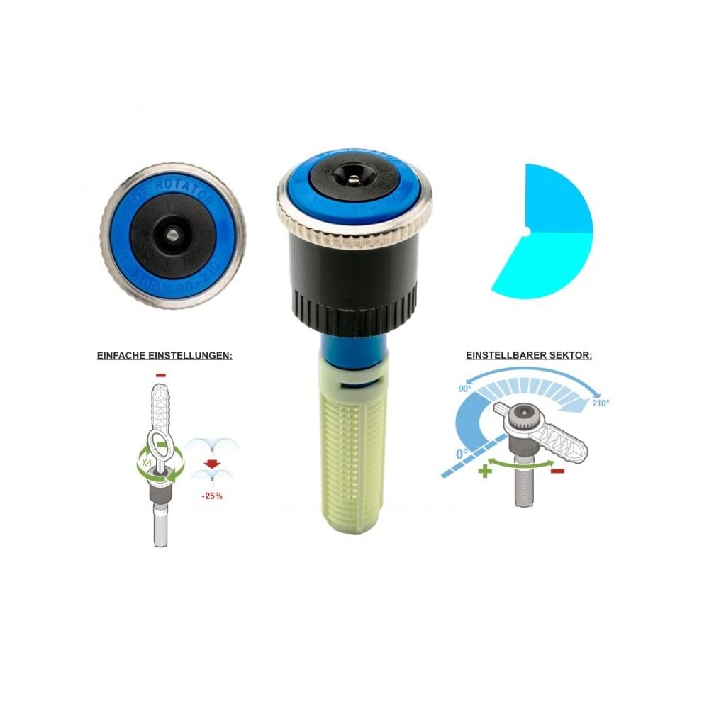 5 x Hunter – ugello rotatore – tipo MP 3000 90° – 210° / distanza di lancio da 6,7 a 9,1 m + chiave di regolazione