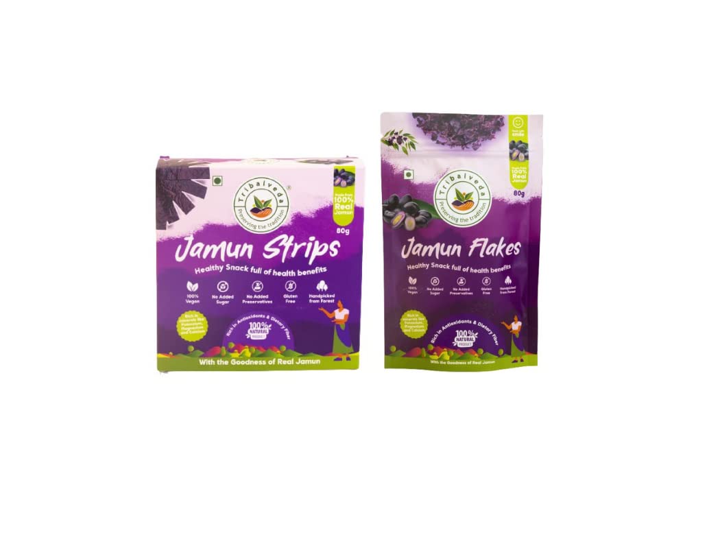 - Combo Pack-Whole Dried Jamun Strips + Jamun Flakes