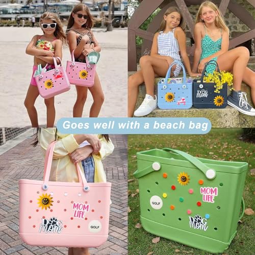 Image of Lckaey Rubber Beach Bag Accessories-PVC Rubber Totes organizer Sport Charms- for Purse Bogg Inserts