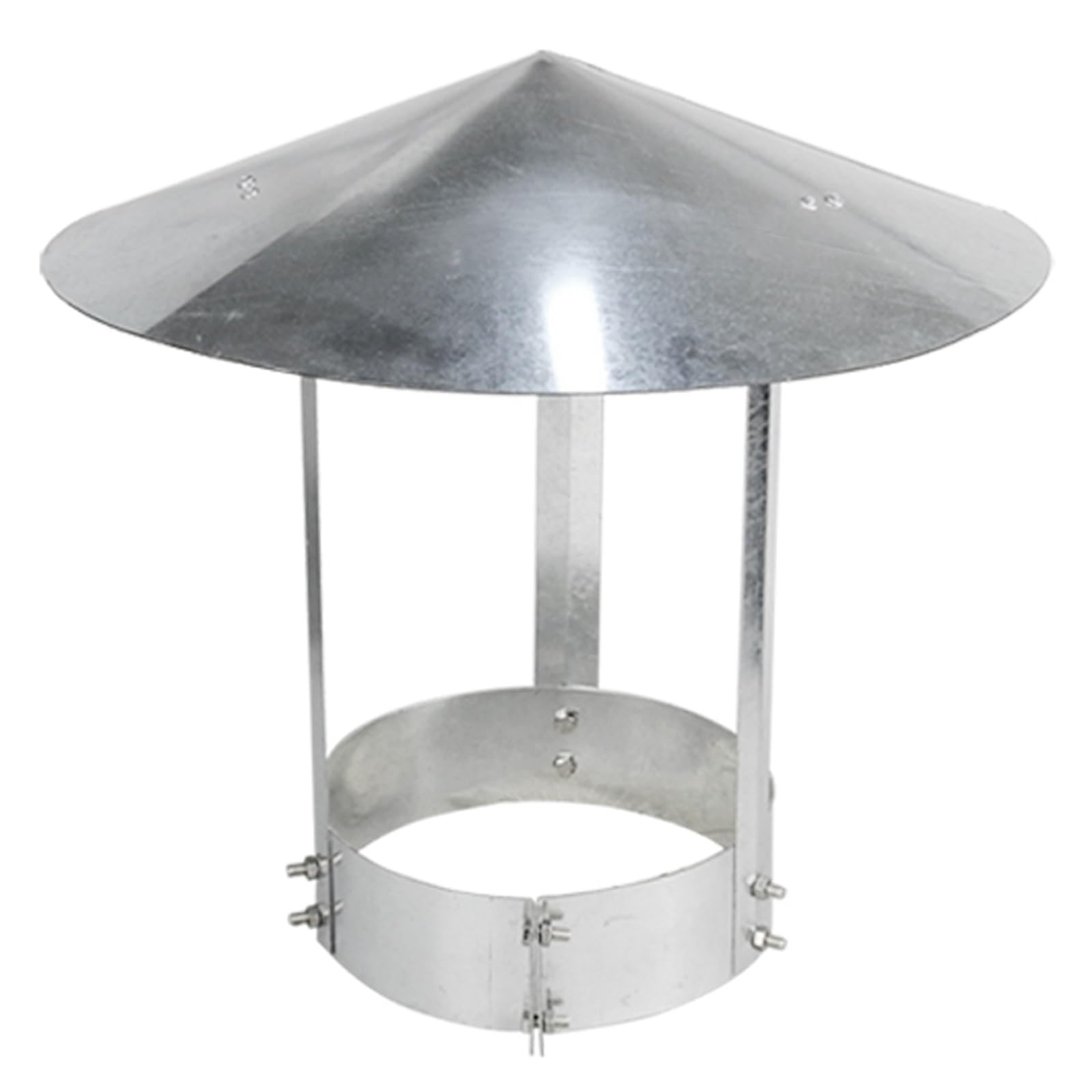 KGLHJDY Stainless Steel Chimney Cap Chimney Rain Cap Wide Brim All Weather Chimney Caps Roof Top Round Roof Vent, for Outdoor Stove, Fireplace or Roof Pipe(210mm)