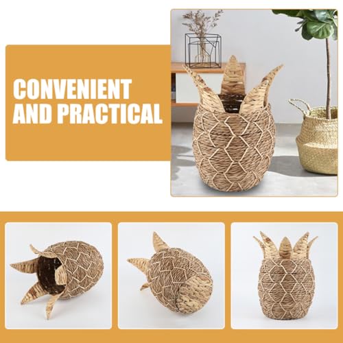 Panier tressé d'ananas organisateur de bureau rustique pour trier vos crayons - 6