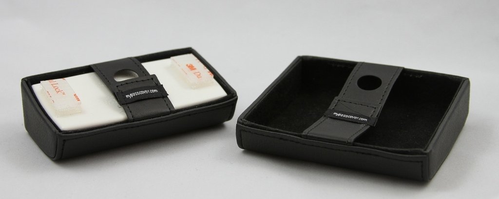 mypasscover.com I-Pass/EZ-Pass for Rolls Royce, Black Nappa Grain Pattern That's Identical to Your Dashboard.