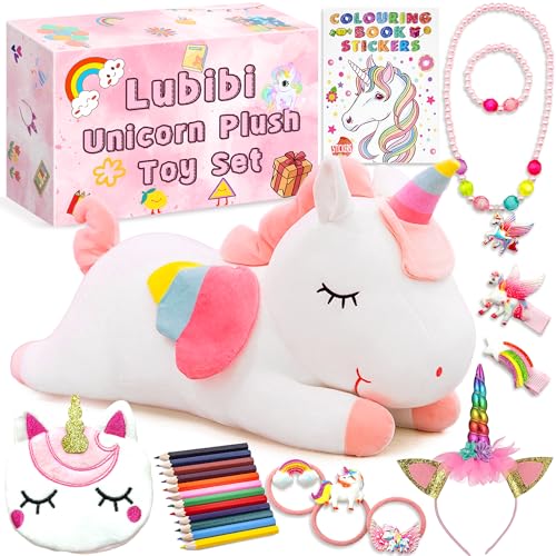 Lubibi Conjunto de Peluche Unicornio,Unicornio de Peluche,Unicornios para niñas 3-10...