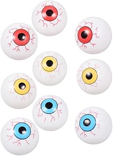 Artist Unknown Spooky Fun Play Bundle Set Eyeball Ping Pong Balls for Halloween 36pcs Total (Red Blue and Yellow)