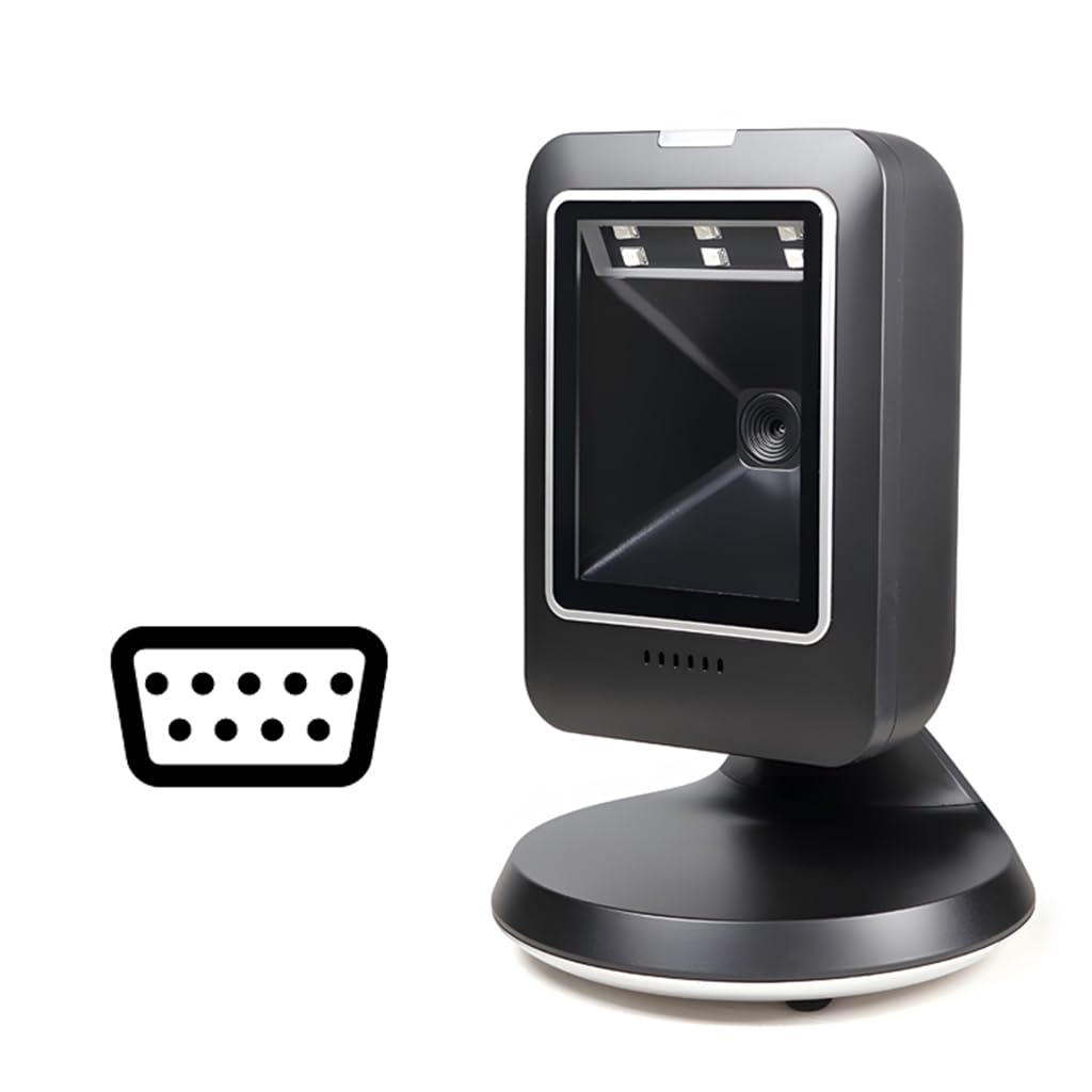 HDWR HD-S63-RS232 Barcode-Scanner QR 1D 2D, RS232, Auto-Sense, IP54 | Multi-OS, automatischer Sensor, staubgeschützt, für Kassensysteme mit serieller Schnittstelle