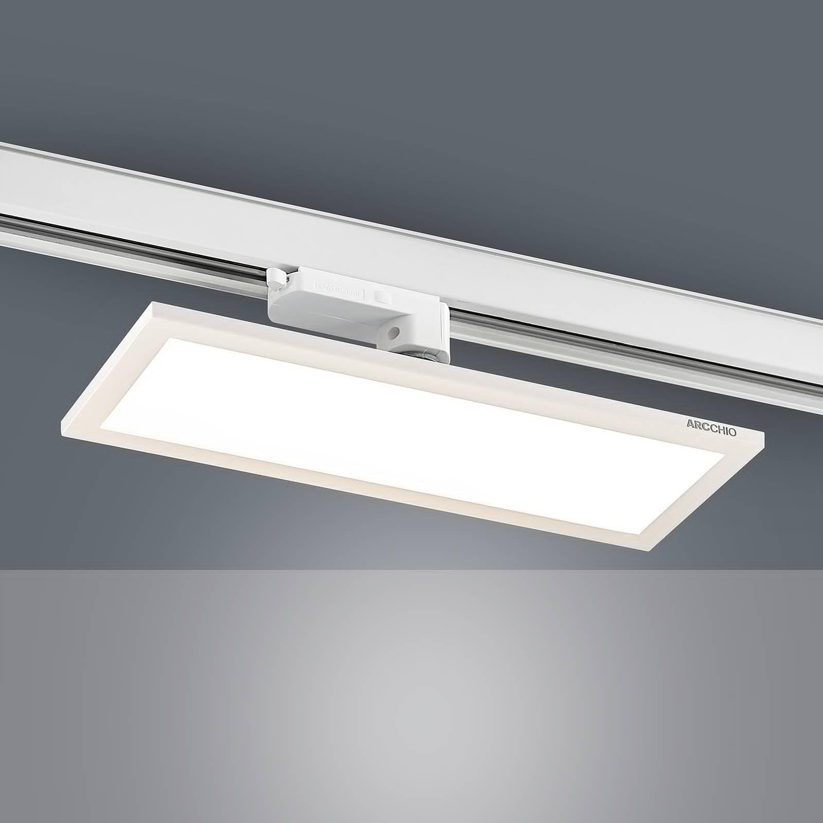 Arcchio LED Stromschienenstrahler (LED Panel) Hairis (Modern) in Weiß (1 flammig,) Arbeitszimmerleuchte