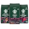 Starbucks Ground Coffee, Dark Roast Hot or Iced Coffee, Variety Pack, Three 12 oz Bags