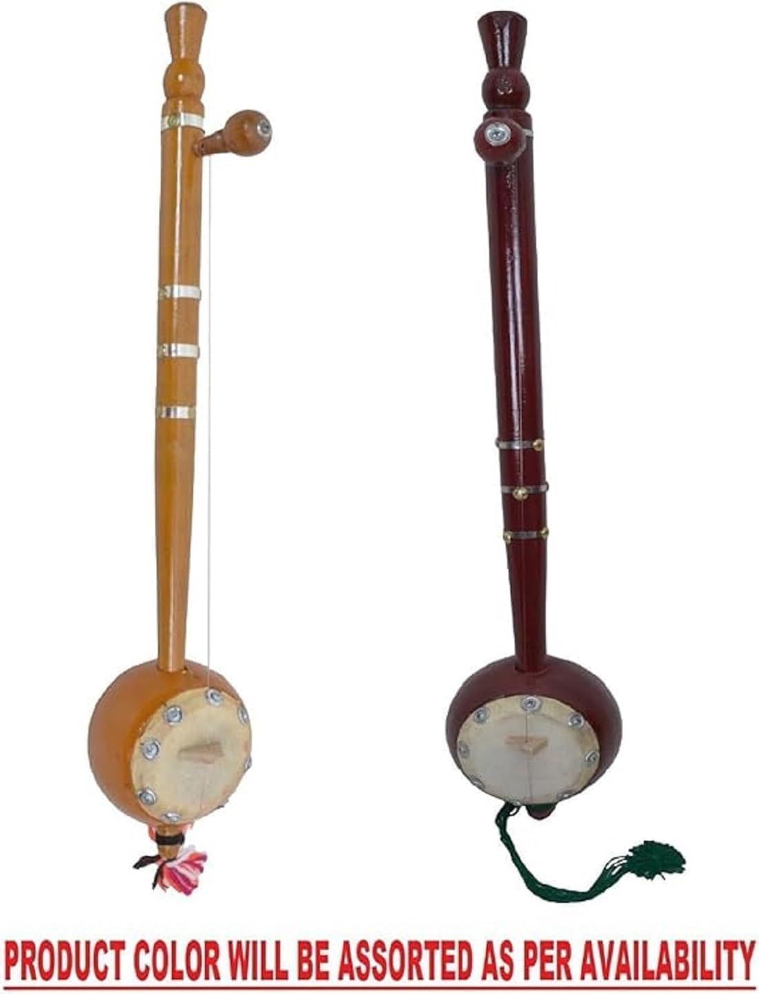 Iktara indien fait à la main en bois (Tumbi) – Pièce d'exposition d'instruments de musique folkloriques traditionnels et jouant de la musique