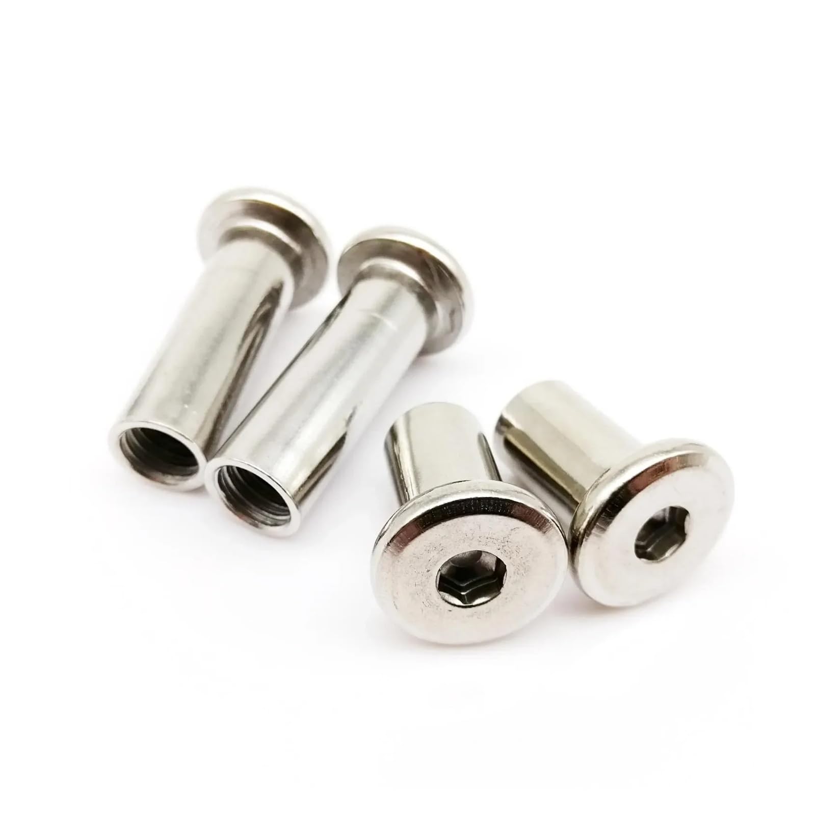 M3 M4 M5 M6 M8 M10 Lungo 4mm-100mm 304 A2 Mobili In Acciaio Inox Rivetto Connettore Inserto Giunto Manica Dado(10pcs M5,Long 15mm)