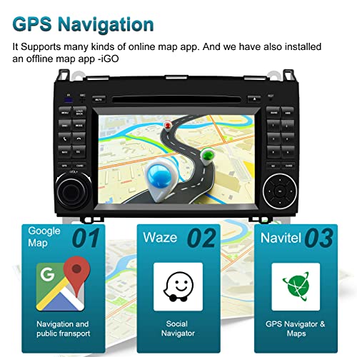 pour Mercedes-Benz W169 W245 B160 / B170 / B180 / B200 W639 Vito Viano W906 Sprinter VW Crafter Android 12 Octa Core 8… - Image 5